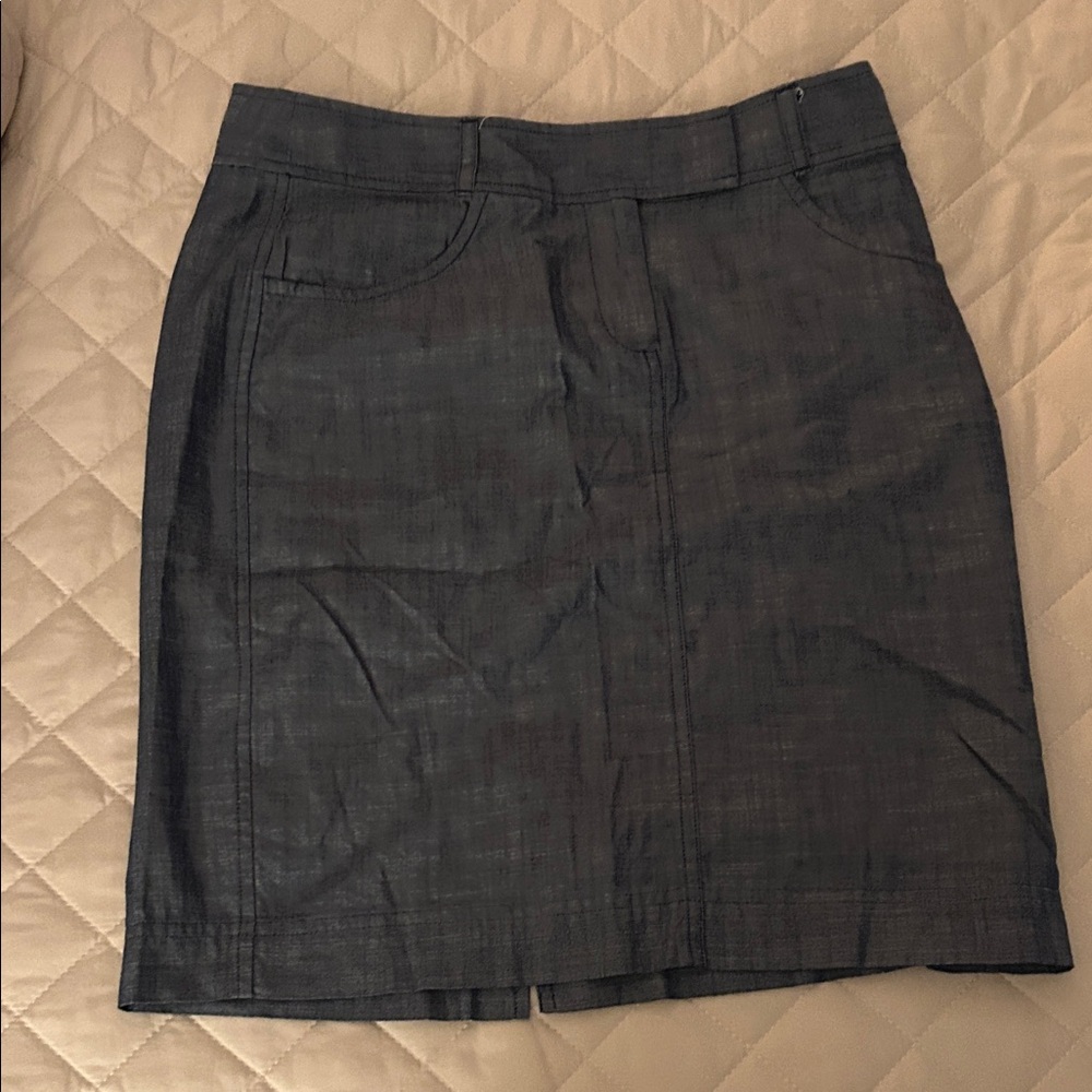 Van Heusen Dark Gray Pencil Skirt